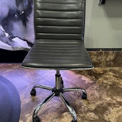 Gray Leather Office Chair