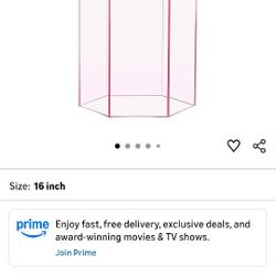 New Pink Acrylic End Table 