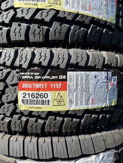 NITTO TERRA GRAPPLER G2 265/70R17 115T TIRES FOR SALE!!!
