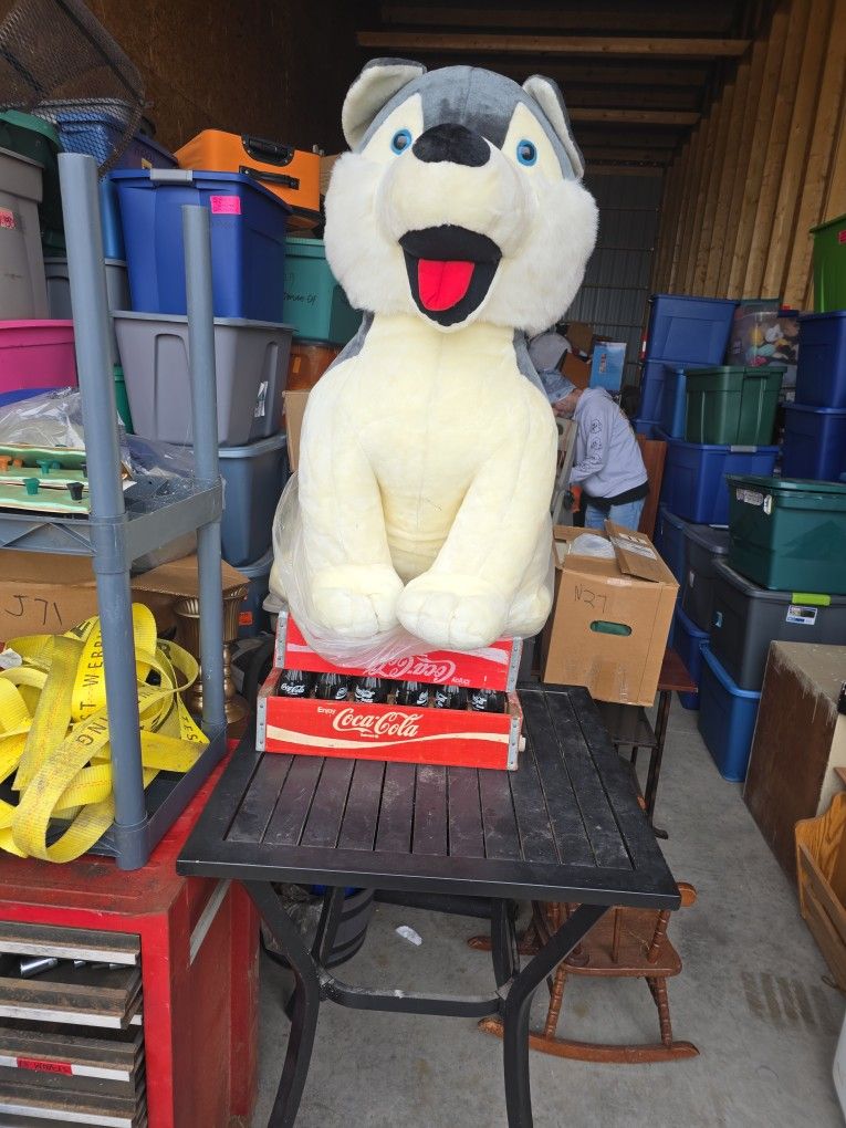 Giant Stuffed Husky Dog