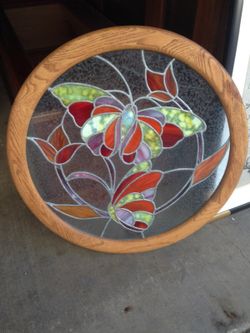 Antique round frame glass