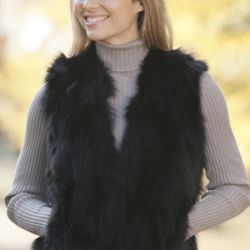 overland fox fur vest