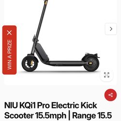 NIU Scooter 15.5 Mph