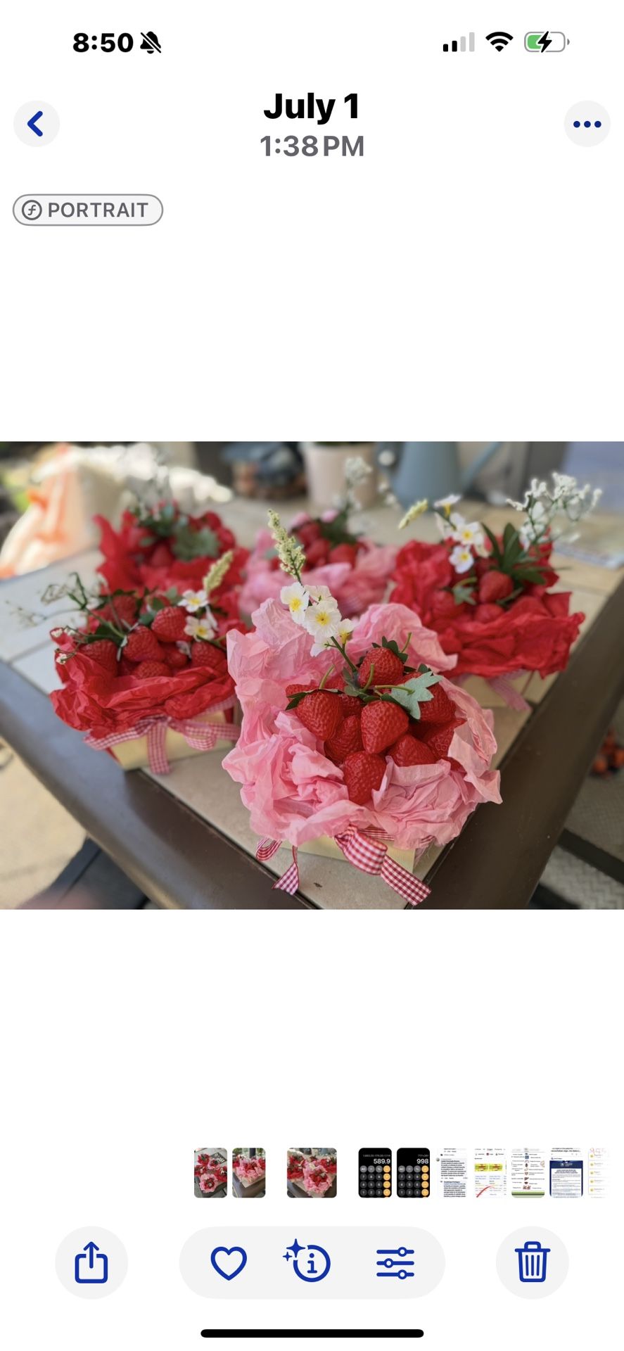 Strawberry Shortcake Theme bday Baskets
