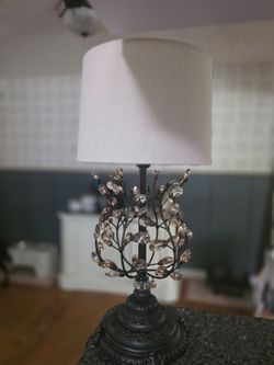 Crystal Branch Table Lamp with Shade