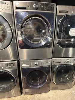 Kenmore Stainless steel front load washer and gas dryer set