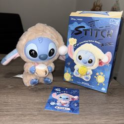 AUTHENTIC Miniso Stitch Eat Something Before You Sleep Plush Pure Coconut Juice