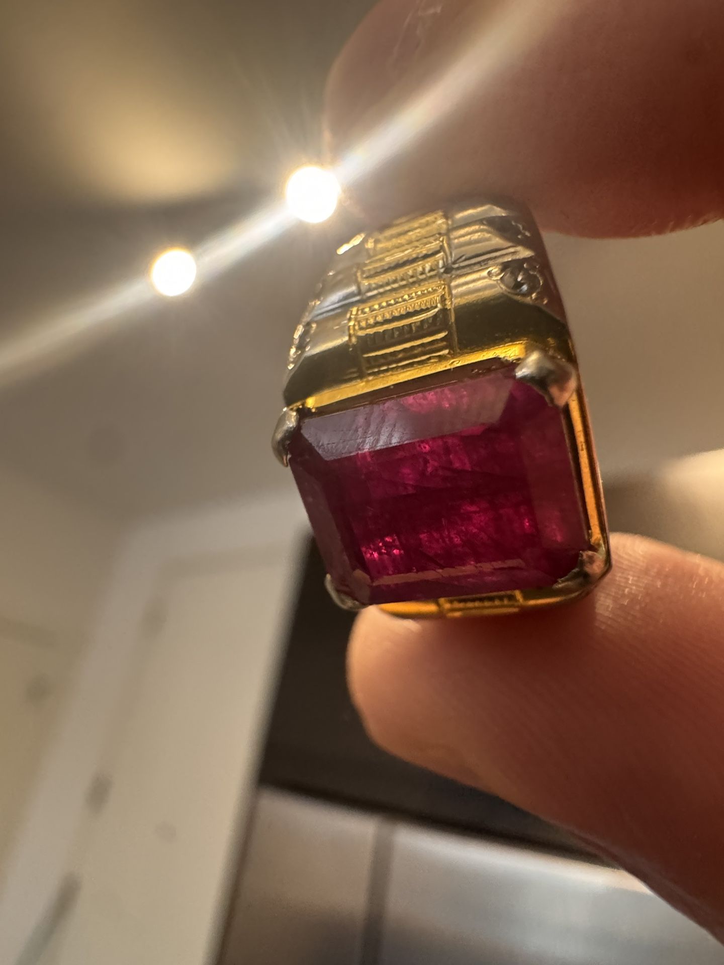 Men’s Natural Ruby 4ct Ring