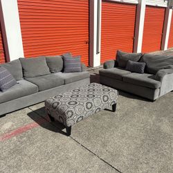 *FREE DELIVERY* Gray Couch Sofa Set