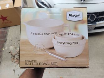 Shipping Available Brand-New In Box Parini 3-Piece Ceramic Batter Bowl Set No Lower Offers Accepted