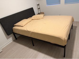 Queen Bed + Mattress + Headboard