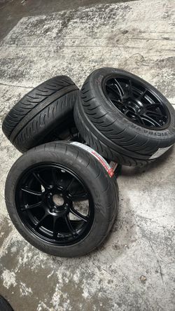 Brand New WedsSport TC105X 15x8 +35 With 205/50/15 Maxxis VR1