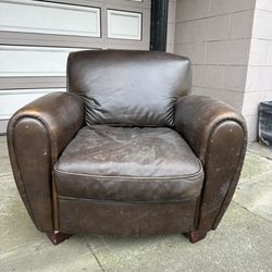 Used Leather Armchair - Project Piece