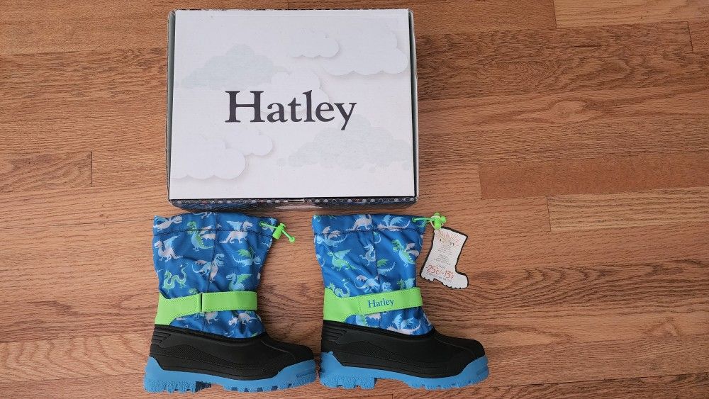 Hatley New Boys Snow Boots Size Youth 2