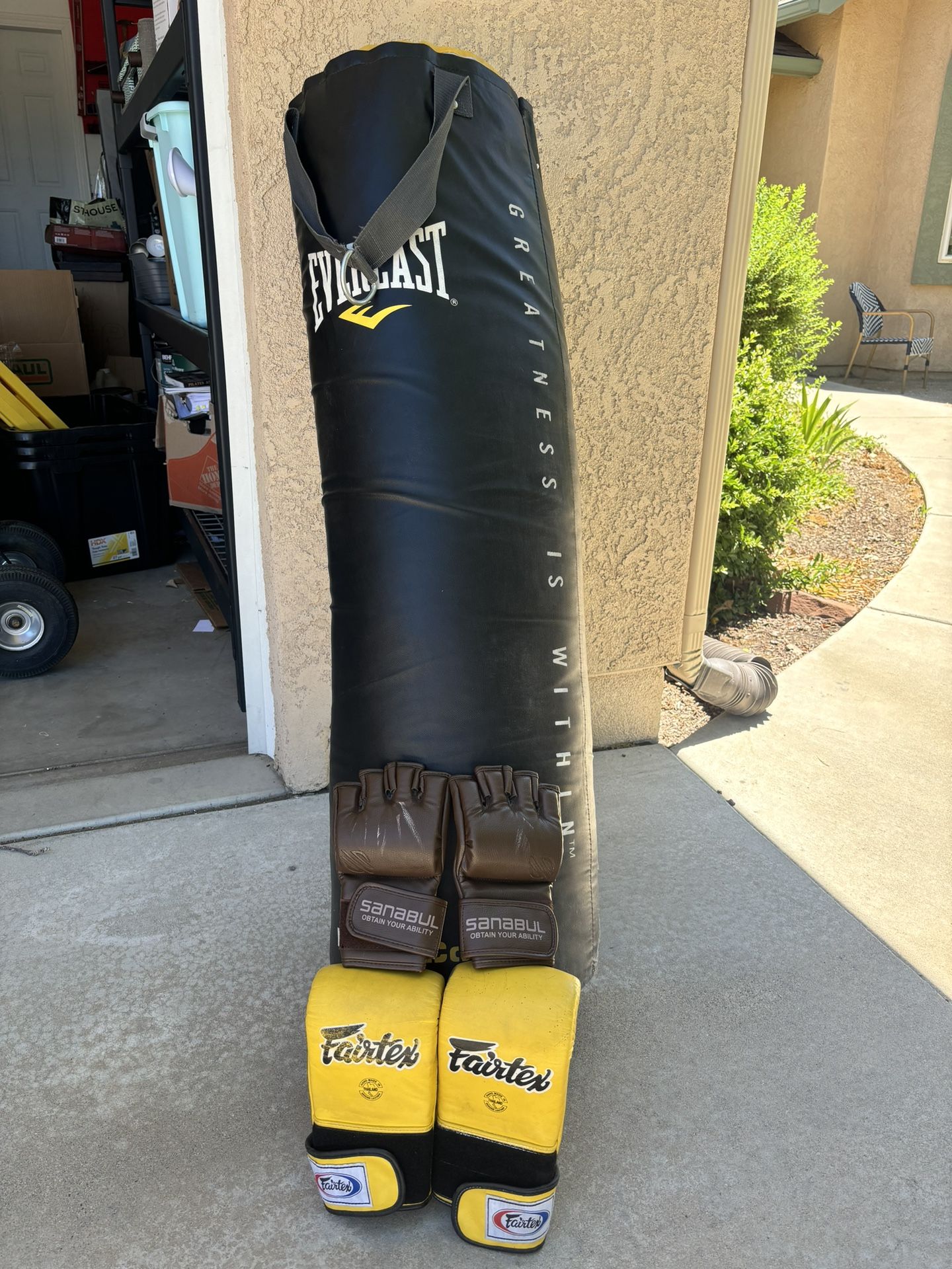 Everlast Ground And Pound/ Punching Bags/ Fairtex Bag Gloves And MMA Gloves