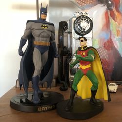 Original Batman and Robin Figurine 15” & 12 ” Tall In Perfect Condition