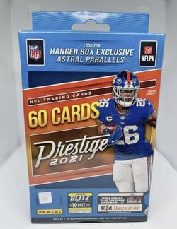 2021 Panini Prestige NFL Football Trading Cards Hanger Box - Pack of 60/ Lot Of 6