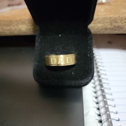 Size 12 DAD Ring Gold titanium Band 