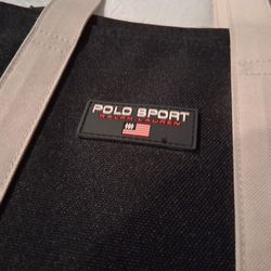 Vintage 90s Polo Sport Ralph Lauren Large Canvas Tote Bag