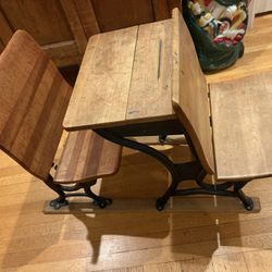 Antique Schoolhouse School Desk - 2 Person