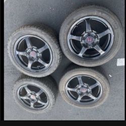 4 — 205/55r16 225/50r16 5x4.5 5x114.3 Stock S2000 AP1 S2k Accord Rsx Camry Civic RAV4 Wheels Rims Good 90% Treads Tires!!!!