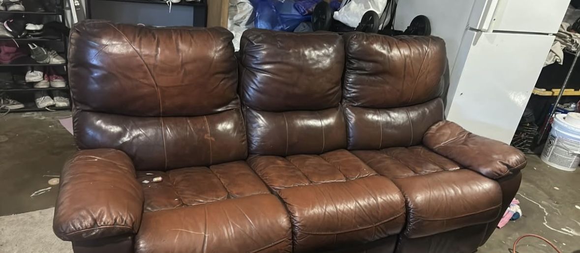Leather Reclining Couch