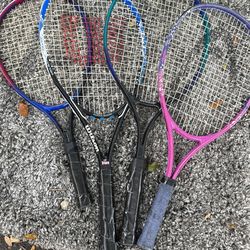 4 Tennis Rackets