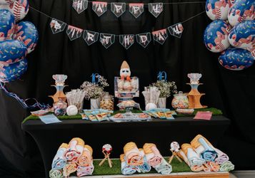 Baseball Drip Party Table Decorations