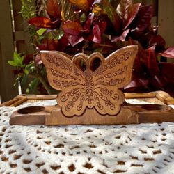 Vintage Wooden Butterfly Napkin Holder