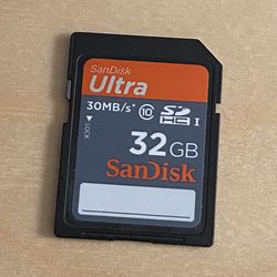 SD Card 32GB wclass 10 UHS-I 30MB/s SanDisk Ultra