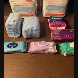 Diapers Bed Pads Wipes  Latex Gloves