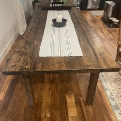 Wood kitchen table