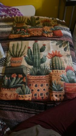 2 pillowcases for your patio beautiful color you love cactus here are your here are your cactus