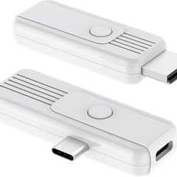 Wireless HDMI Transmitter and Receiver, Upgrade Type C 3.1 Wireless HDMI Port Plug & Play Portable 2.4G/5G for Video & Audio Streaming to HDTV/Project