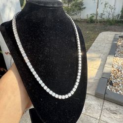 Diamond Test Approved Moissanite Tennis Necklace 