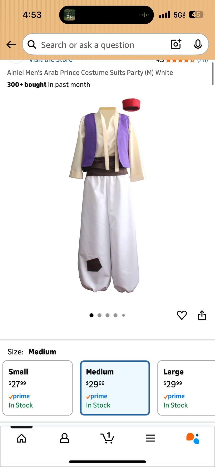 Aladdin Man costume