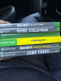 6 used games for Xbox one