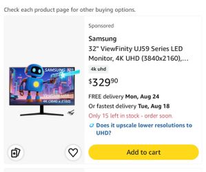 New Samsung 4K UJ59 Monitor