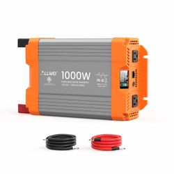 ALLWEI Pure Sine Wave Inverter, 1000W Inverter, 12V DC to 120V AC Converter for Home, RV, Truck, Off-Grid Solar Power Inverters for Vehicles,