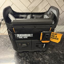 ToughBuilt Massive Mouth 12" Tool Bag - HardBody Wide-Opening Design, 25 Pockets