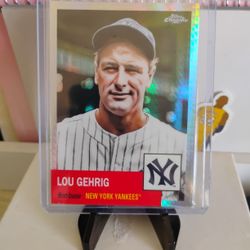 Yankees Lou Gehrig Refractor Card