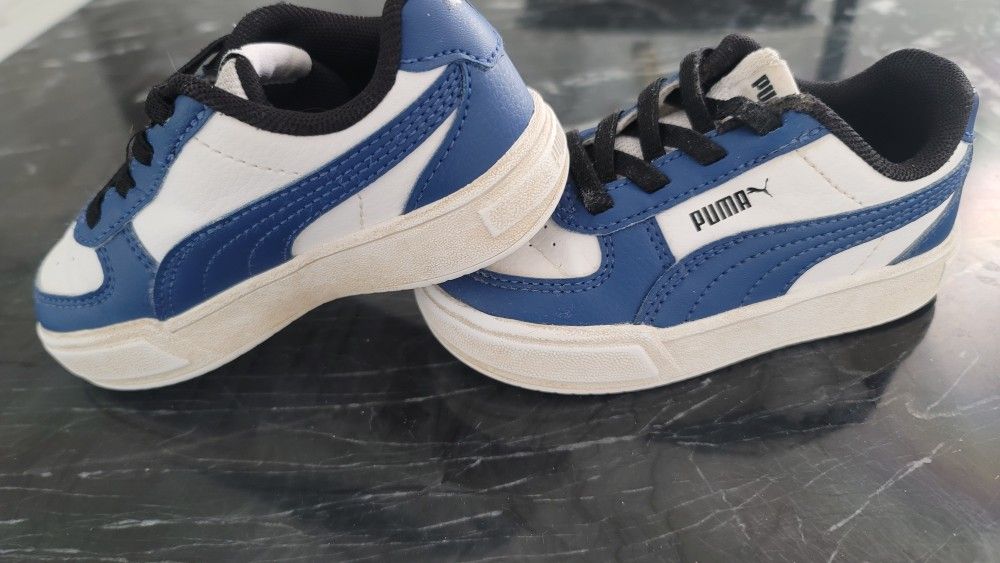 Puma Blue and White Sneakers with Breathable Design Kid's