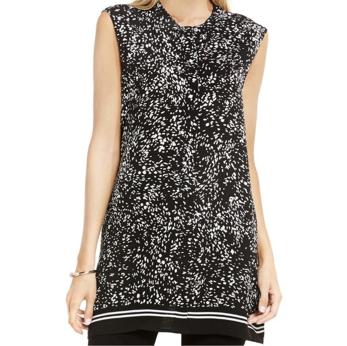 Vince Camuto Black & White Tunic Dress / Top - Size Small