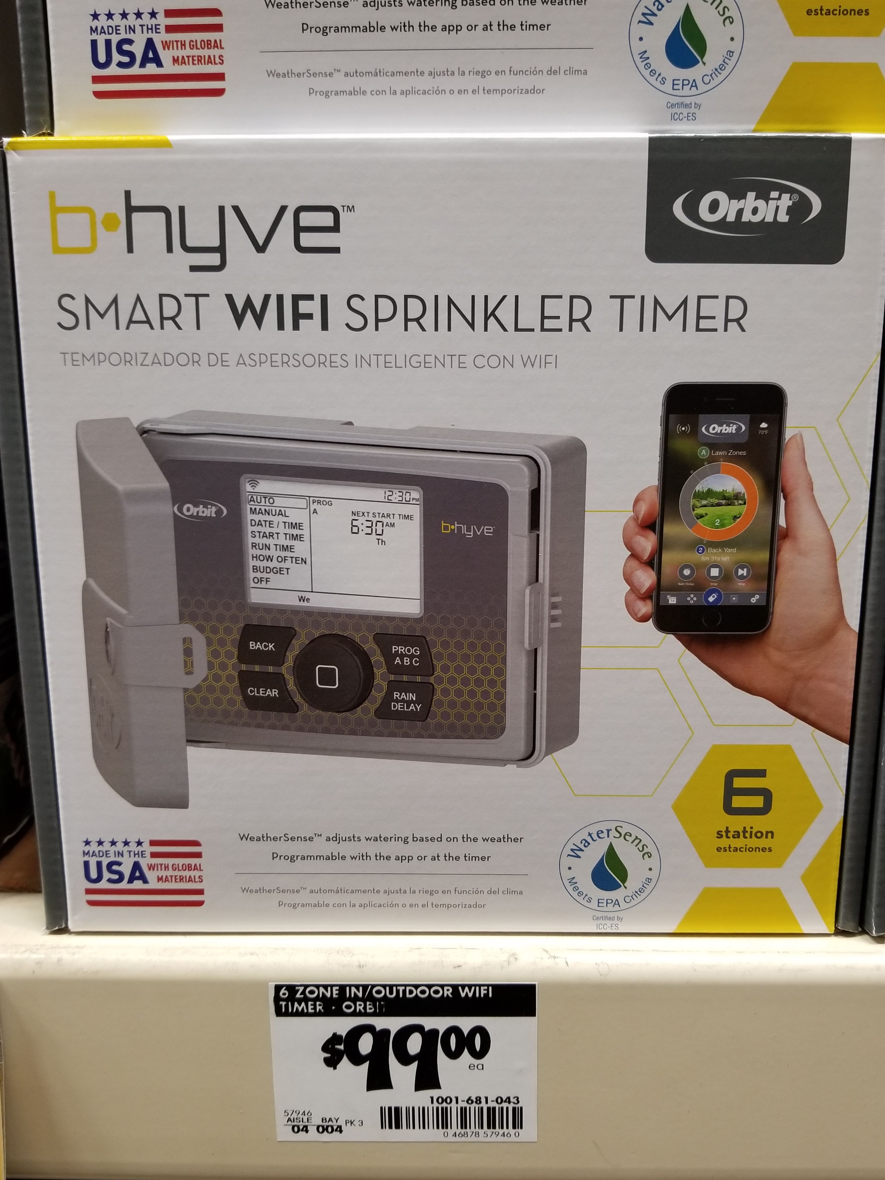 Bhyve smart wi fi sprinkler system 6 zone