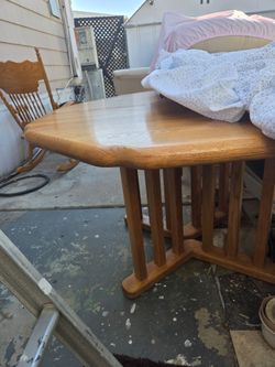 Solid oak dining table