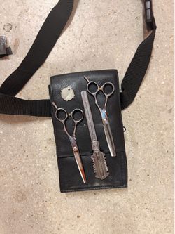 Hairstylist shears, thinning shears, thinning blade