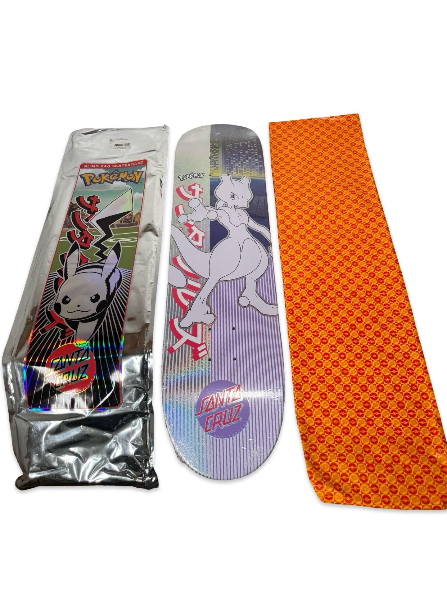 Santa Cruz x Pokémon Mewtwo Skateboard Deck
