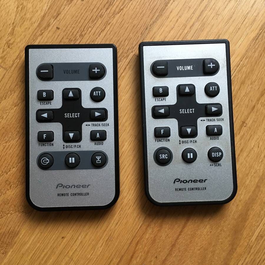 Lot of 2 Pioneer Remote Controllers for Car Audio Systems