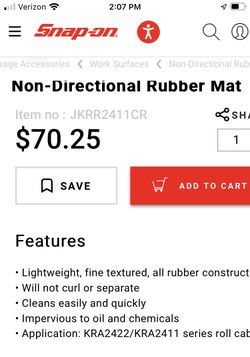 Snap On Top Mat New In Package  55 In