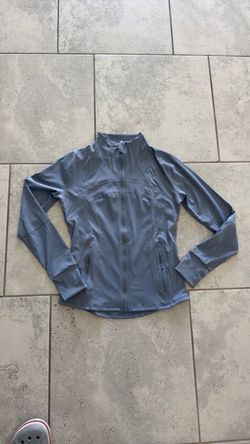 Blue-Grey Full-Zip Athletic Jacket